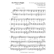 Do What is Right (SSATBB / Piano) Do What is Right (SSATBB / Piano)