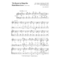 Tis Sweet to Sing the Matchless Love (SATB / piano)