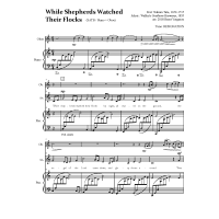 While Shepherds Watched Their Flocks By Night (SATB + Piano + Oboe)