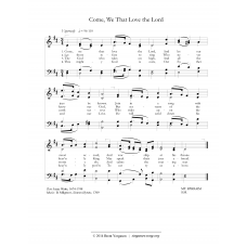 Come, We That Love the Lord (version 2)