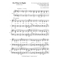 Do What is Right (SSATBB / Piano)